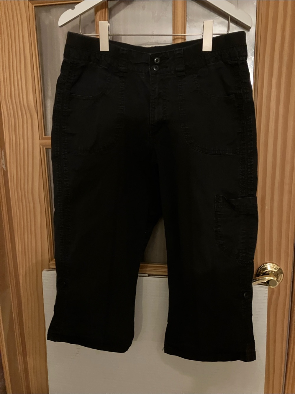 Black Women’s Cargo Capri Jeans